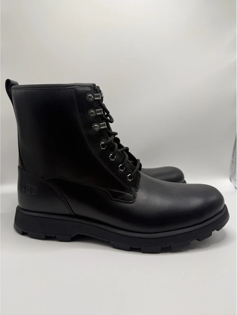 Ugg Men’s Black Kirkson Waterproof Leather Boots Size 13 NWOB